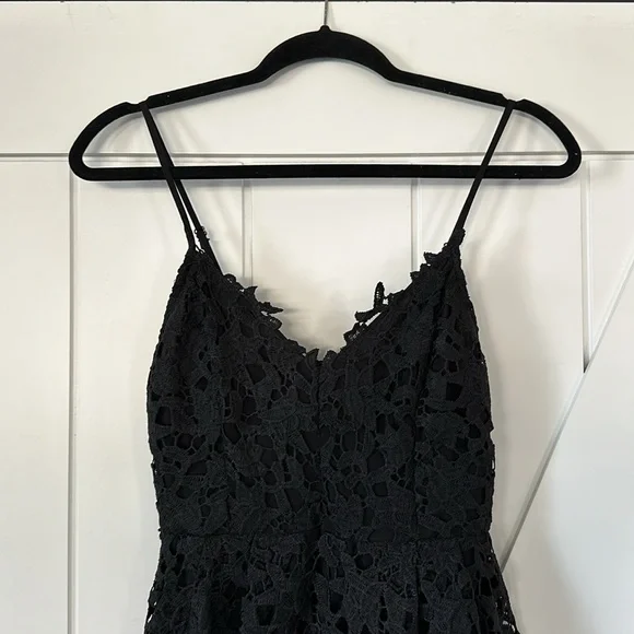 ASTR the Label Black LACE A LINE MIDI DRESS - Picture 6 of 8